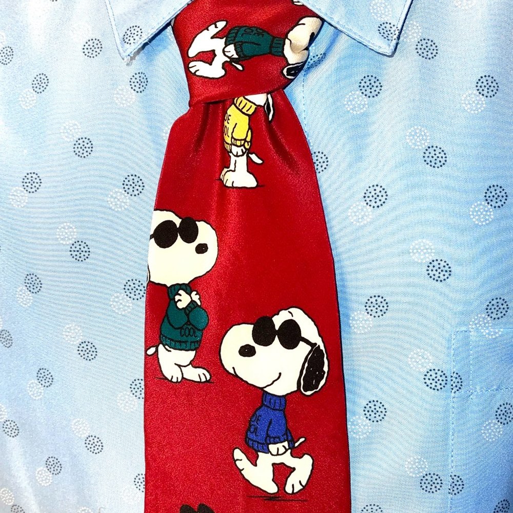 Vintage Peanuts SNOOPY Joe Cool Necktie - Picture 3 of 6